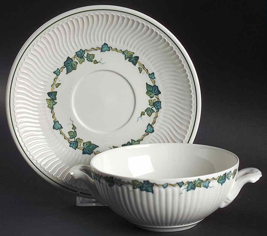 Green Park Flat Cream Soup Bowl & Saucer Set by Villeroy & Boch-1