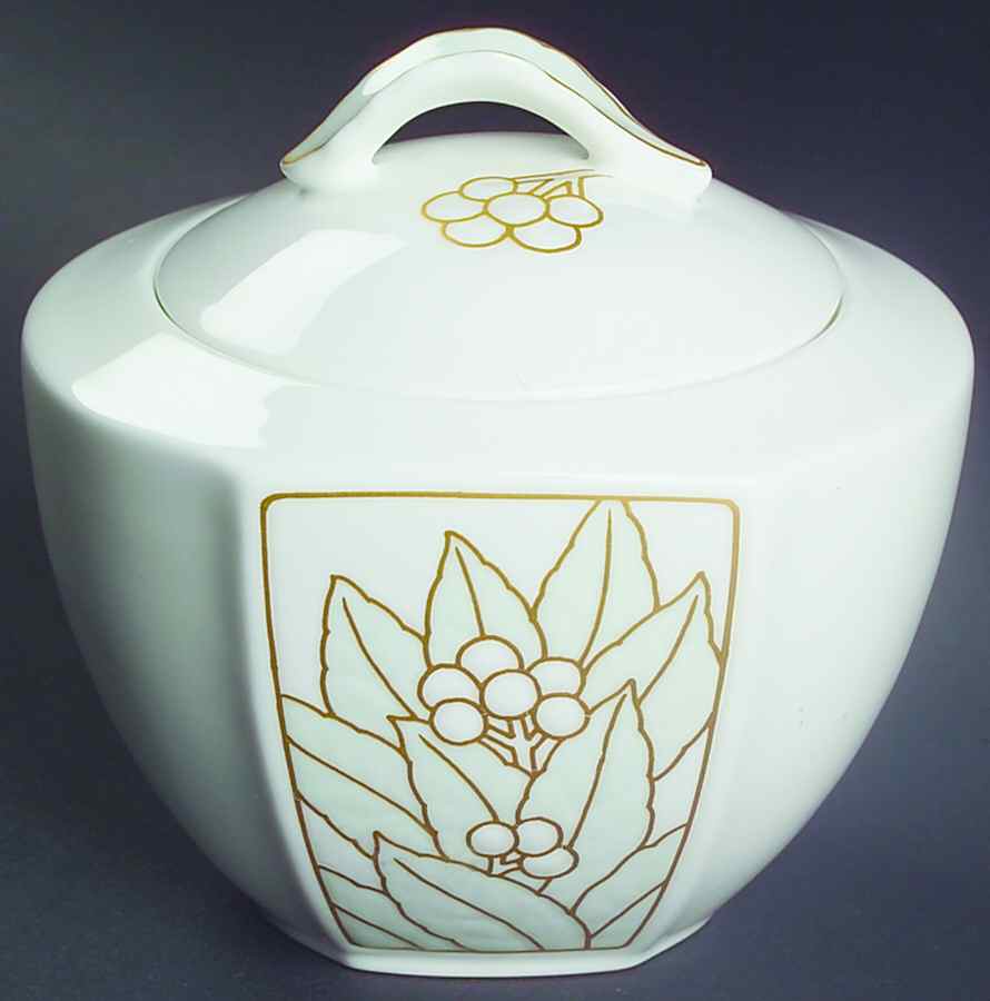 Green Romance Sugar Bowl & Lid by Villeroy & Boch-1