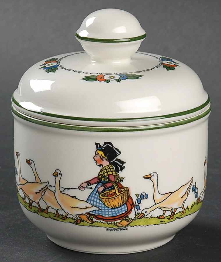 Hansi D'Alsace Sugar Bowl & Lid by Villeroy & Boch-1