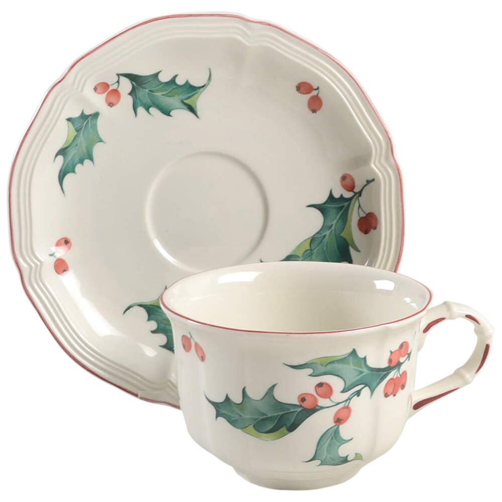 Holly Flat Cup & Saucer Set by Villeroy & Boch-1