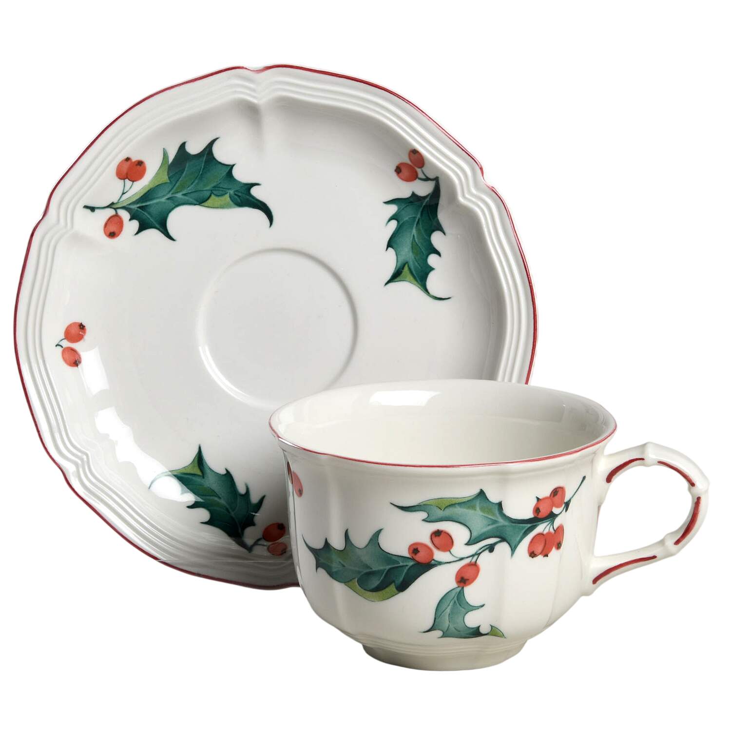 Holly Flat Cup & Saucer Set by Villeroy & Boch-1