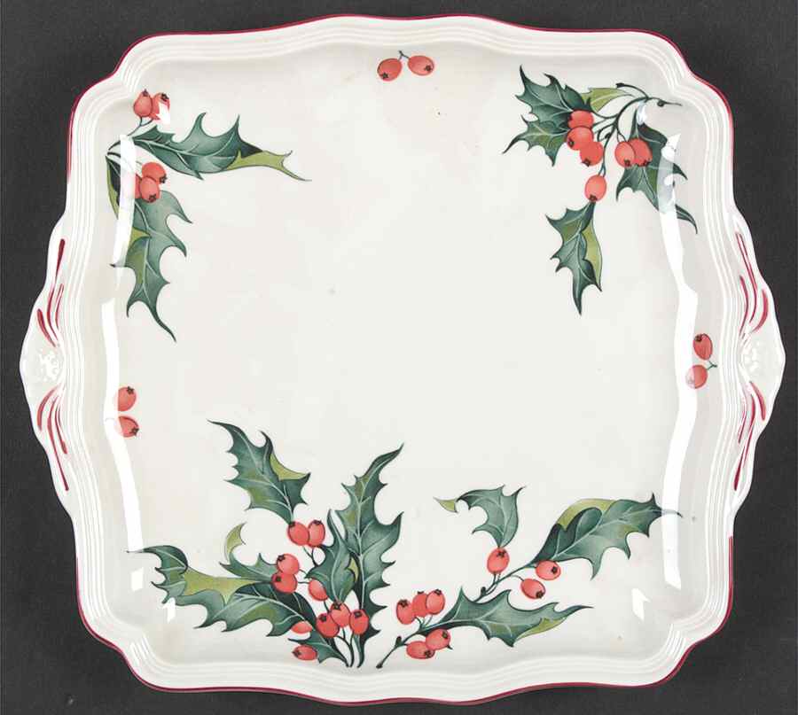 Holly Square Handled Cake Plate by Villeroy & Boch-1