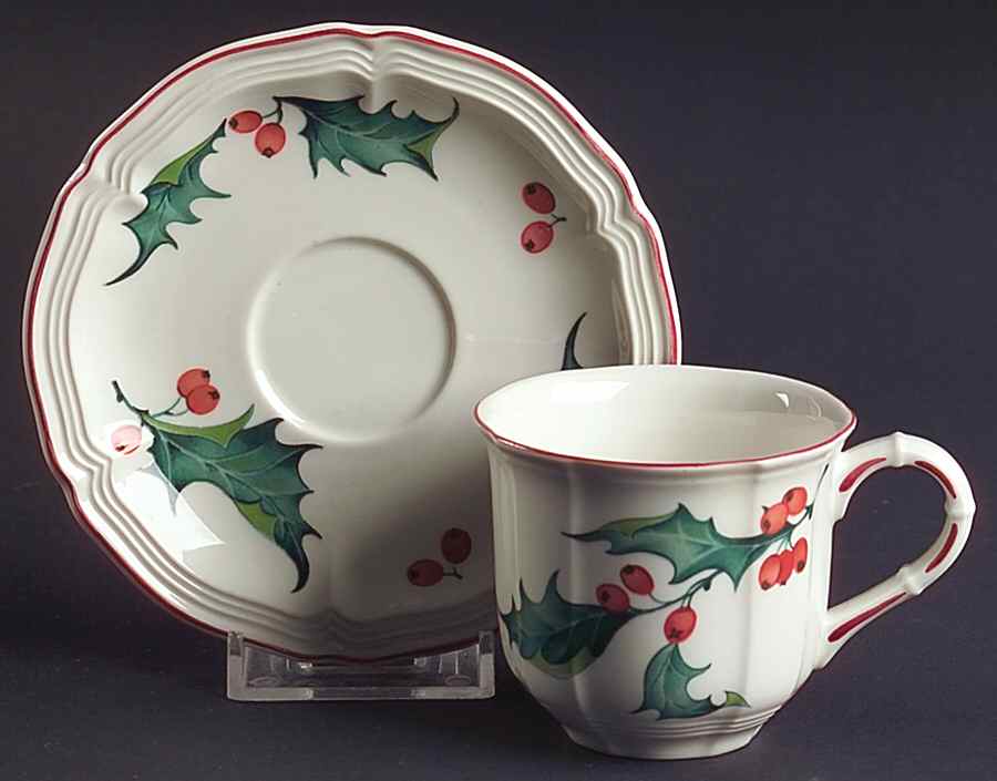 Holly Flat Demitasse Cup & Saucer Set by Villeroy & Boch-1