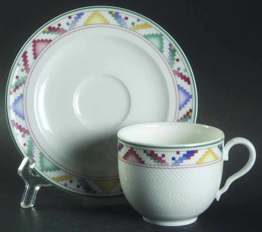 Indian Look Flat Cup & Saucer Set by Villeroy & Boch-1