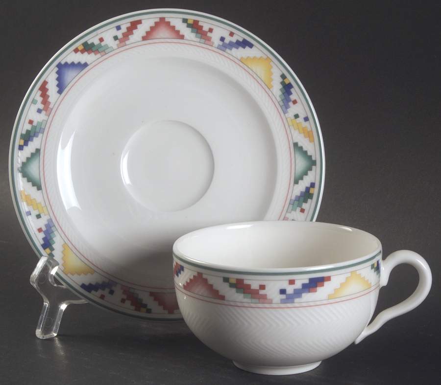 Indian Look Flat Cup & Saucer Set by Villeroy & Boch-1