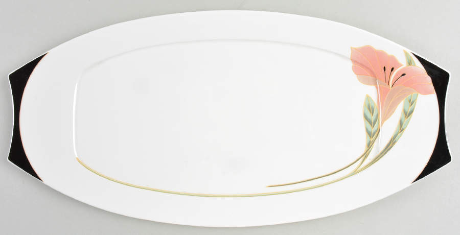 Iris Peach and Black Large Sandwich Tray by Villeroy & Boch-1