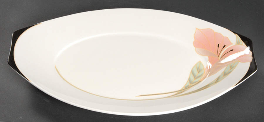 Iris Peach and Black Pickle Dish by Villeroy & Boch-1