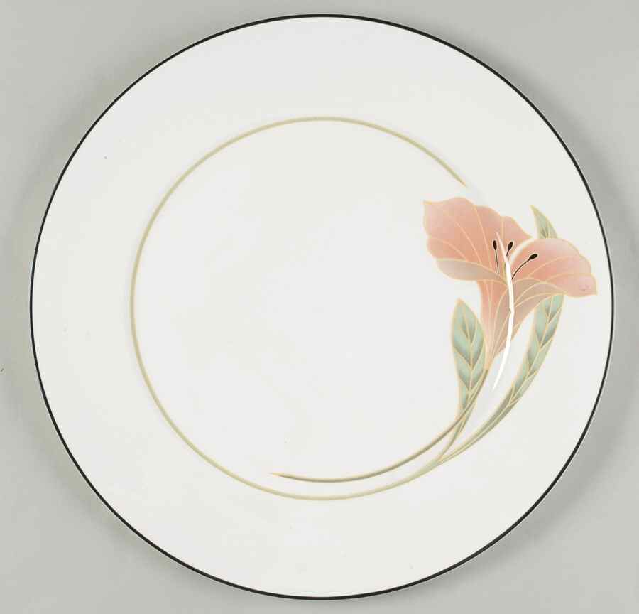 Iris Peach and Black Service Plate (Charger) by Villeroy & Boch-1