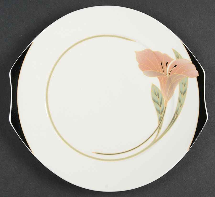 Iris Peach and Black Bread & Butter Plate by Villeroy & Boch-1