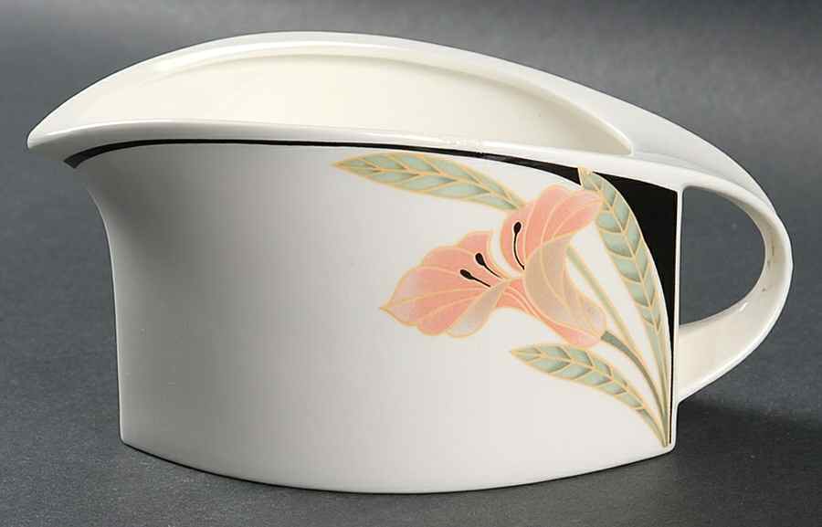 Iris Peach and Black Gravy Boat by Villeroy & Boch-1
