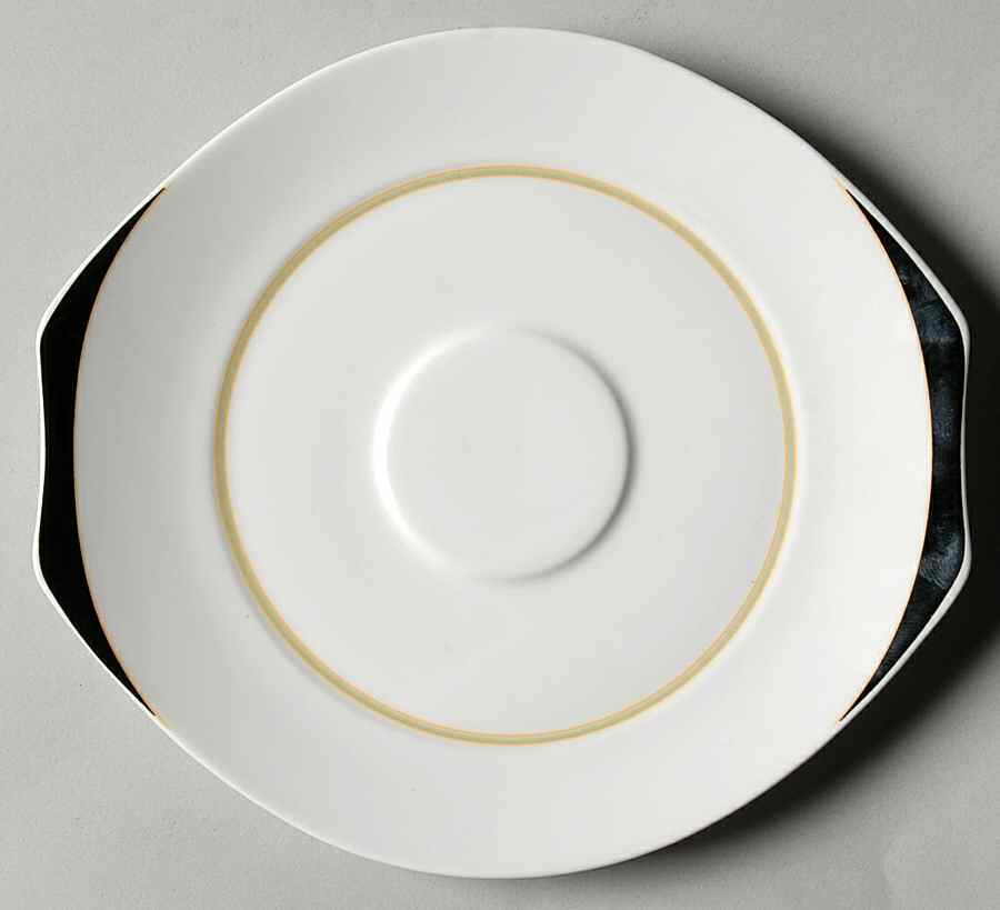 Iris Peach and Black Saucer for Flat Cup by Villeroy & Boch-1