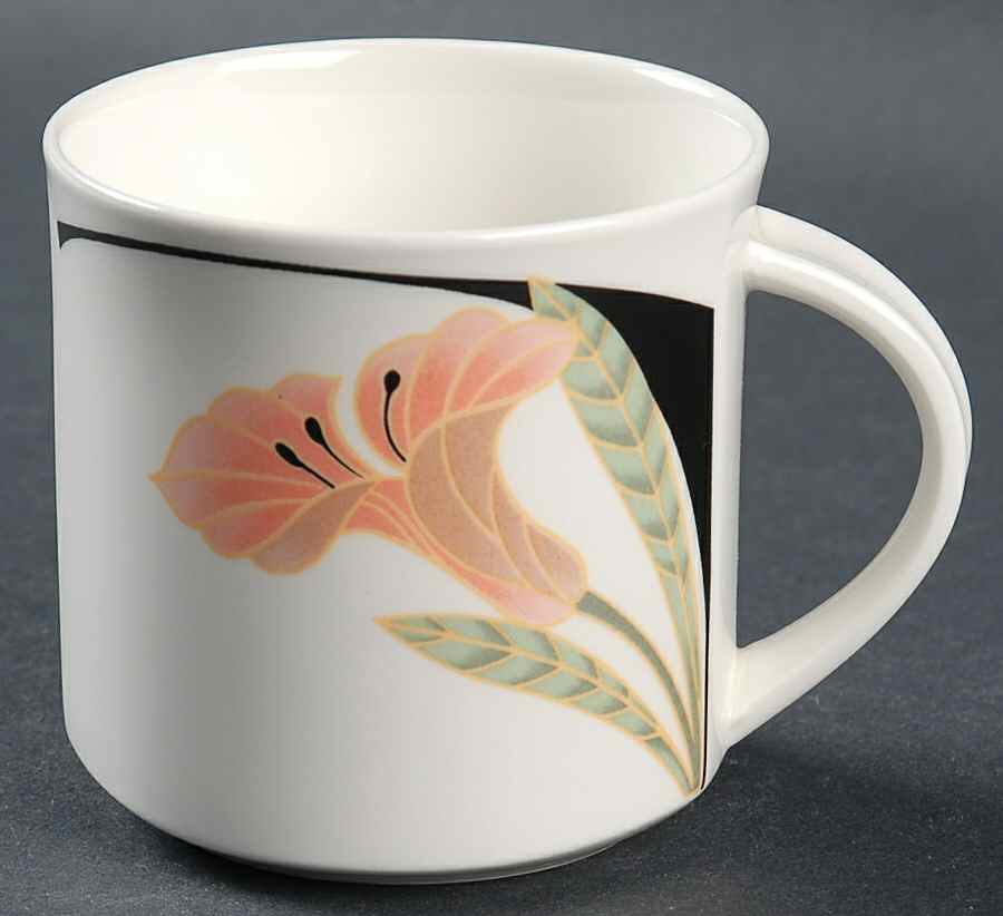 Iris Peach and Black Flat Cup by Villeroy & Boch-1
