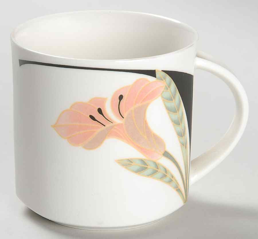 Iris Peach and Black Flat Demitasse Cup by Villeroy & Boch-1