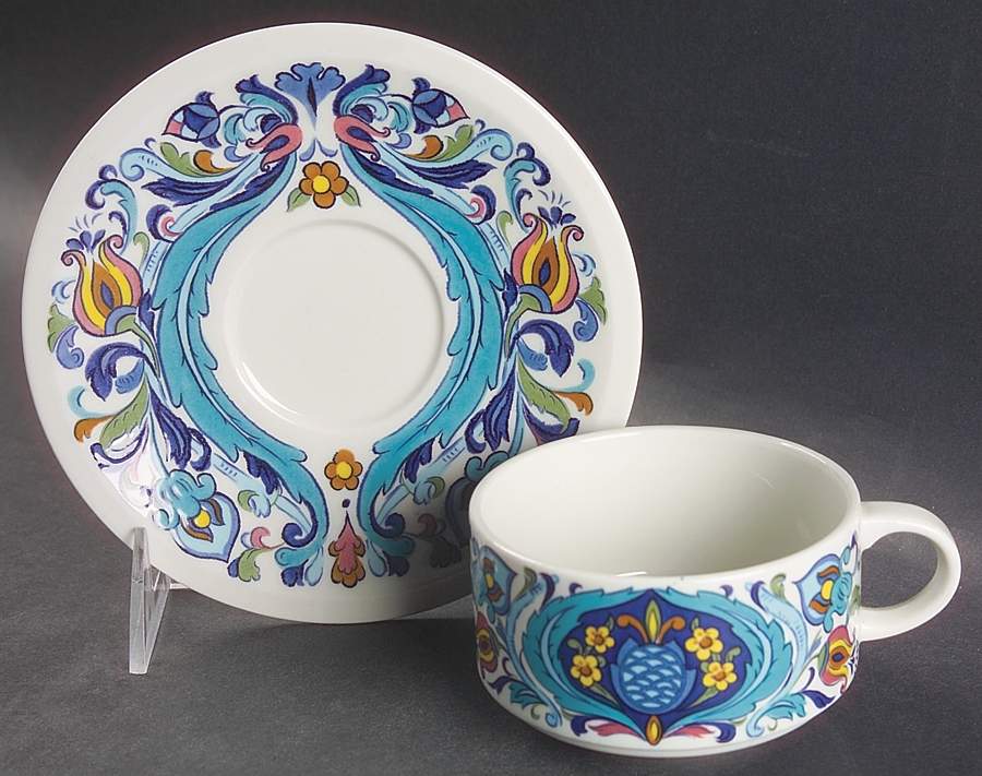 Izmir (Older) Flat Cup & Saucer Set by Villeroy & Boch-1