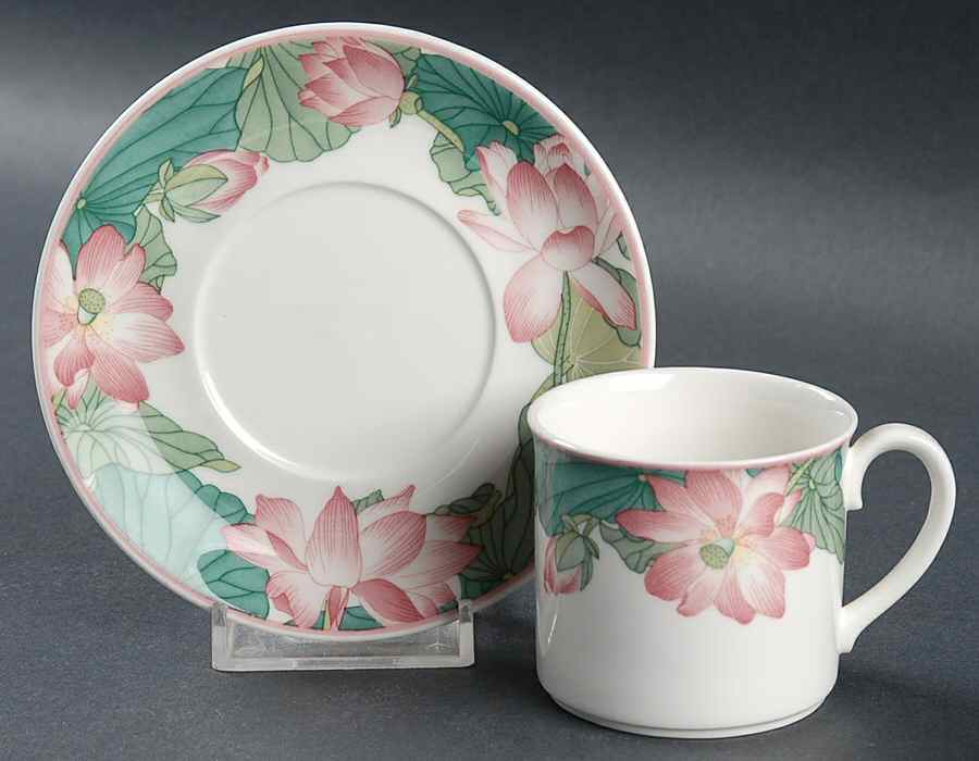 Jade Flat Demitasse Cup & Saucer Set by Villeroy & Boch-1