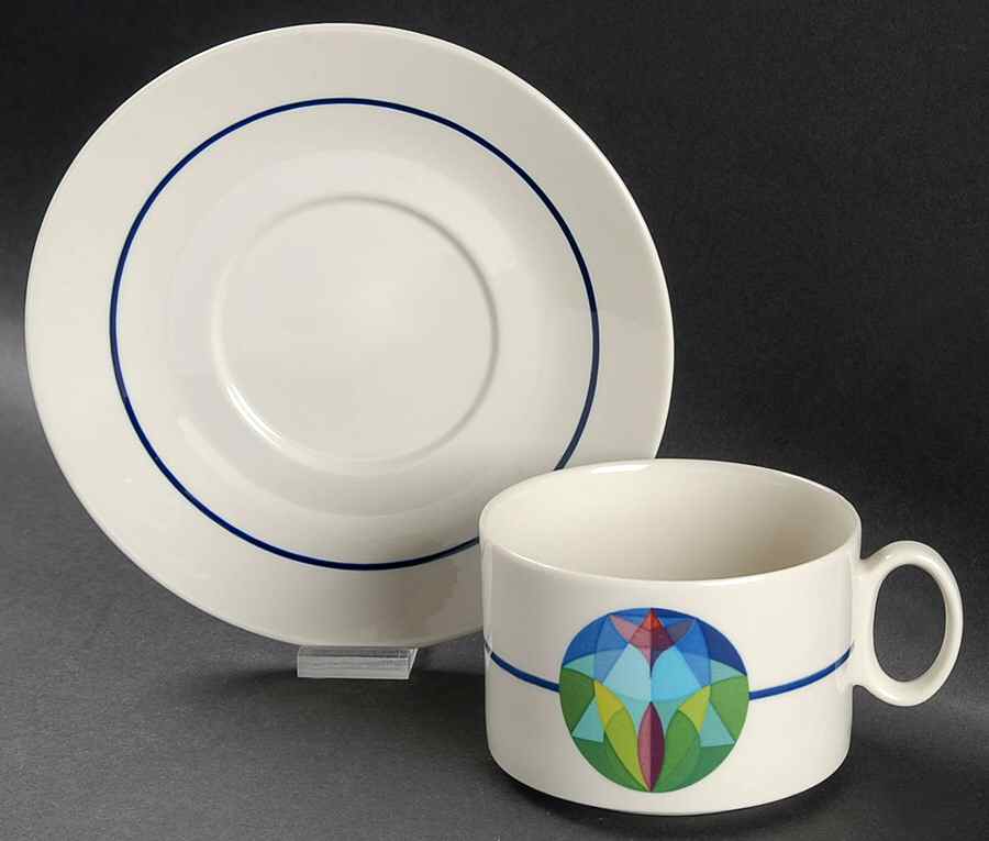 Kaleidoscope Flat Cup & Saucer Set by Villeroy & Boch-1