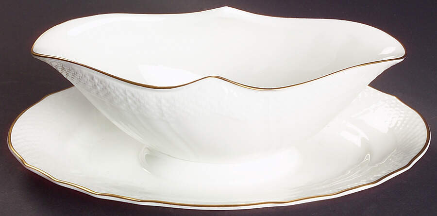 Louisenburg Gold Gravy Boat with Attached Underplate by Villeroy & Boch-1