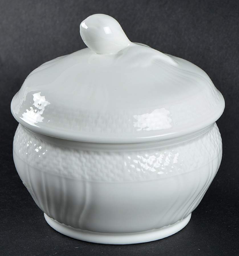 Louisenburg White Sugar Bowl & Lid by Villeroy & Boch-1