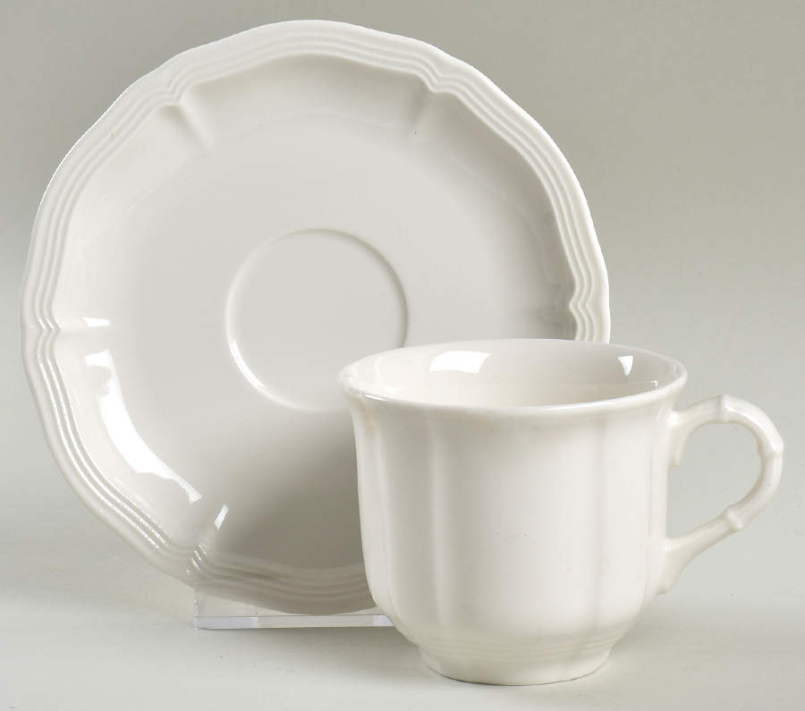 Manoir (VitroPorcelain, Luxembourg & Germany) Flat Cup & Saucer Set by Villeroy & Boch-1