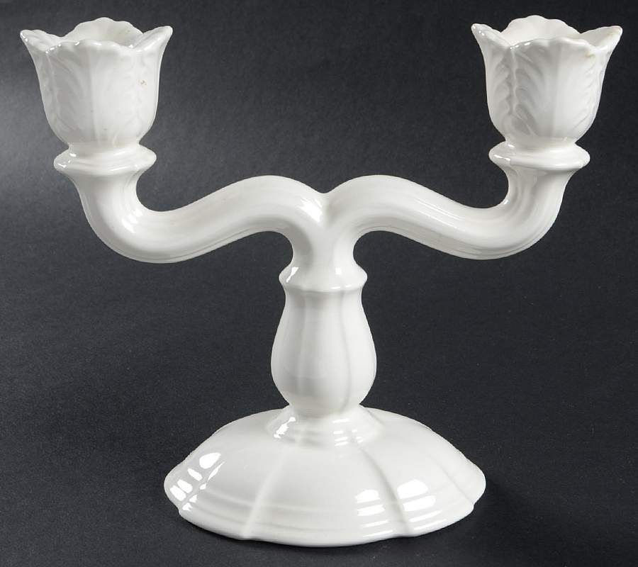 Manoir (VitroPorcelain, Luxembourg & Germany) Double Light Candlestick by Villeroy & Boch-1