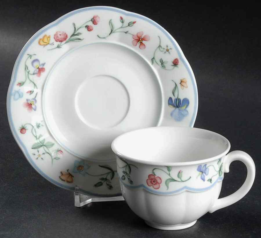 Mariposa (Bone China) Flat Demitasse Cup & Saucer Set by Villeroy & Boch-1