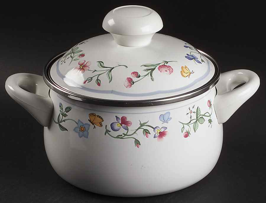 Mariposa (Bone China) 2 Quart Metal Covered Casserole by Villeroy & Boch-1