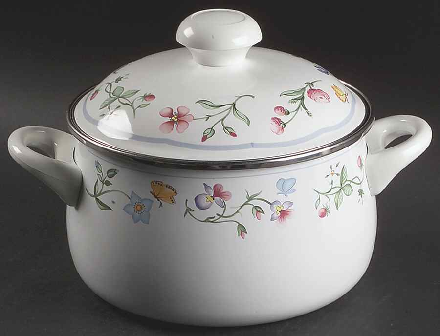 Mariposa (Bone China) 4 Quart Metal Covered Casserole by Villeroy & Boch-1