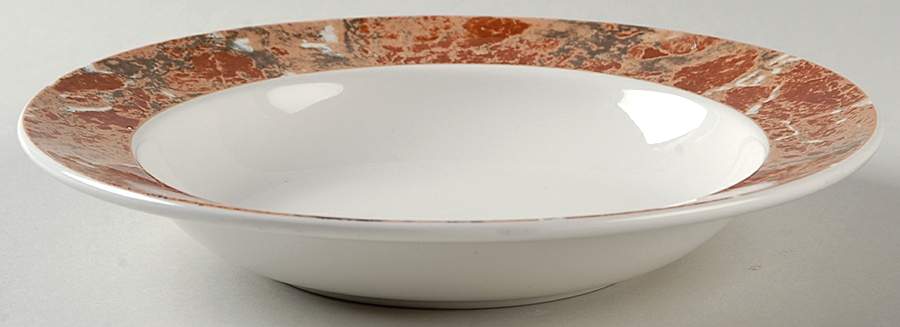 Marble Red Rim Soup Bowl by Villeroy & Boch-1