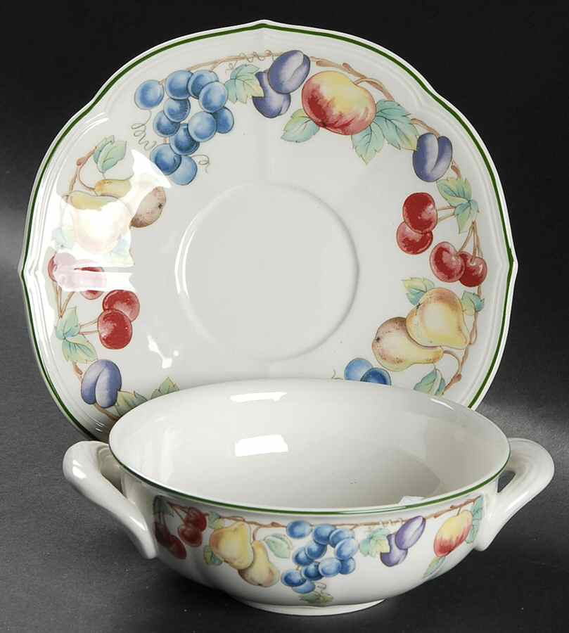 Melina Flat Cream Soup Bowl & Saucer Set by Villeroy & Boch-1