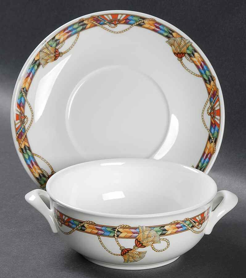Messalina Flat Cream Soup Bowl & Saucer Set by Villeroy & Boch-1