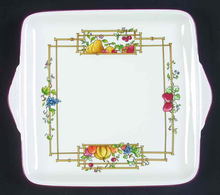 Mon Jardin Square Handled Cake Plate by Villeroy & Boch-1