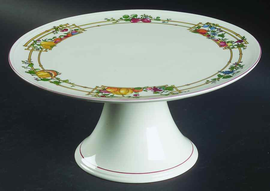 Mon Jardin 10" Diameter Pedestal Cake Stand by Villeroy & Boch-1