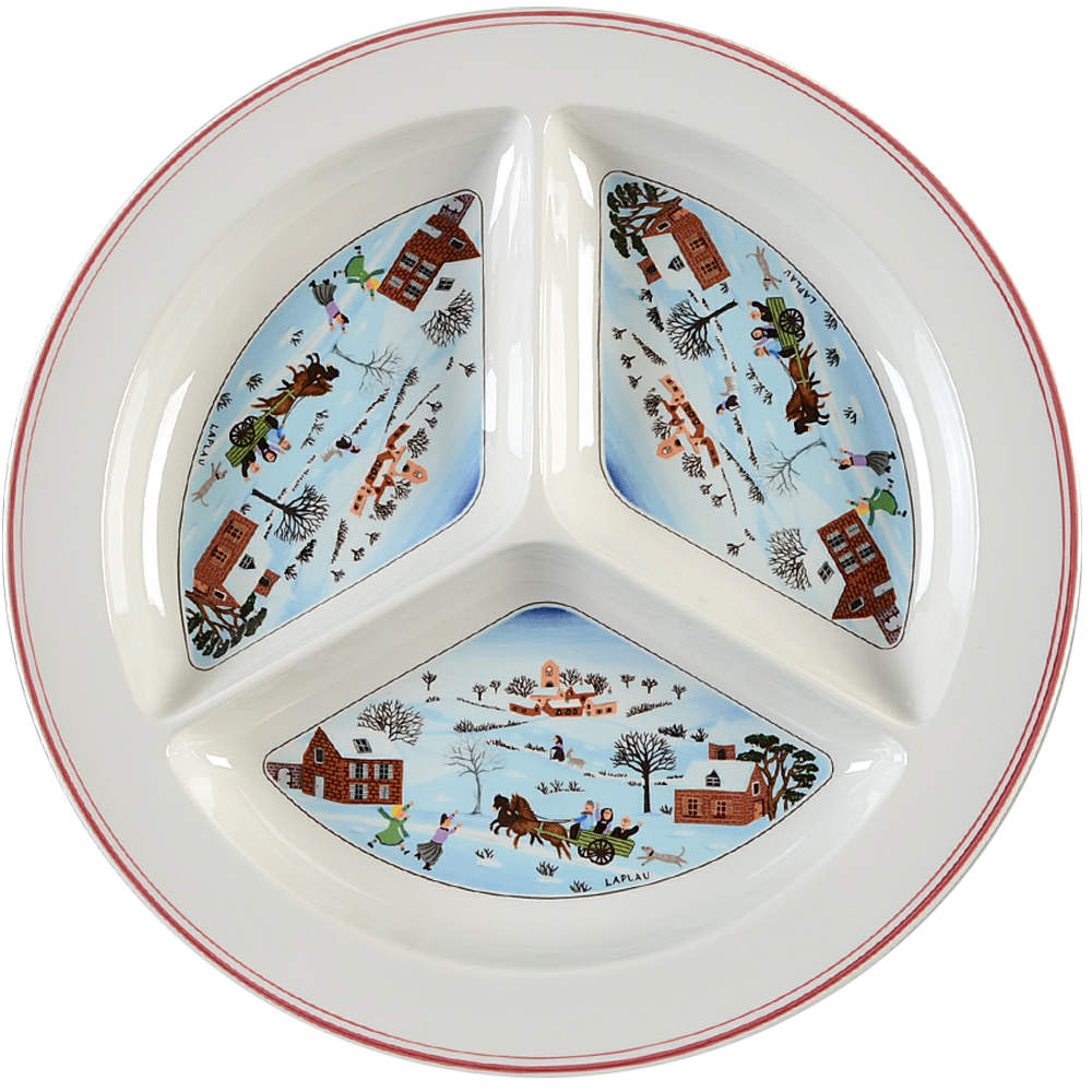 Naif Christmas Divided Hors d'Oevre Dish by Villeroy & Boch-1