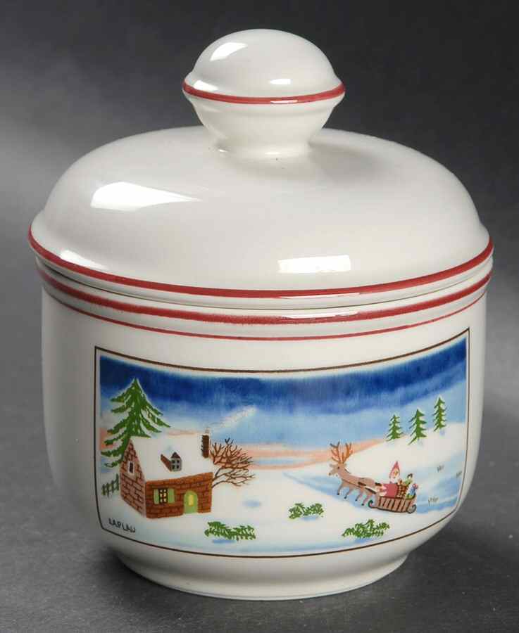 Naif Christmas Sugar Bowl & Lid by Villeroy & Boch-1