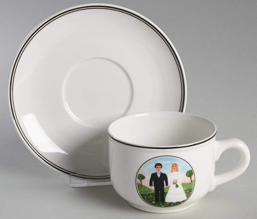 Naif Wedding Flat Cup & Saucer Set by Villeroy & Boch-1