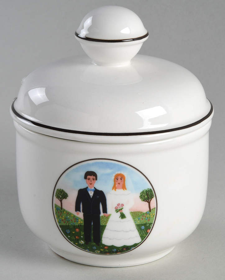 Naif Wedding Sugar Bowl & Lid by Villeroy & Boch-1
