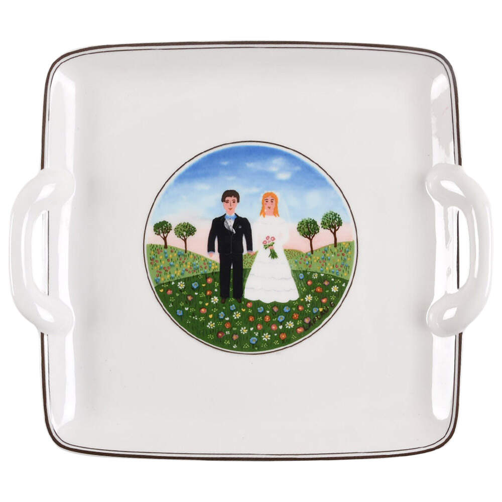Naif Wedding Square Handled Cake Plate by Villeroy & Boch-1
