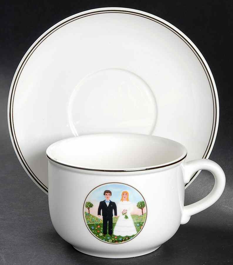 Naif Wedding Oversized Cup & Saucer Set by Villeroy & Boch-1