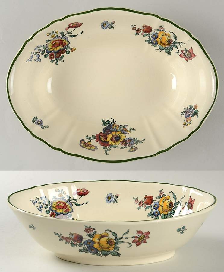 Old Abbey Sprays 9" Oval Vegetable Bowl by Villeroy & Boch-1