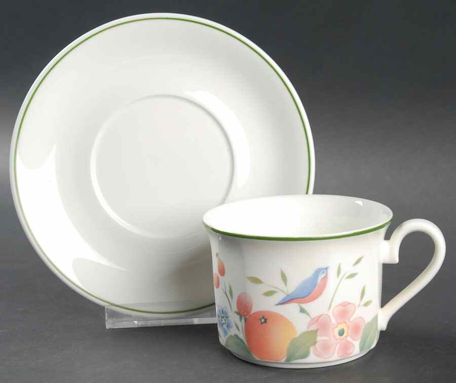Orangerie Flat Cup & Saucer Set by Villeroy & Boch-1