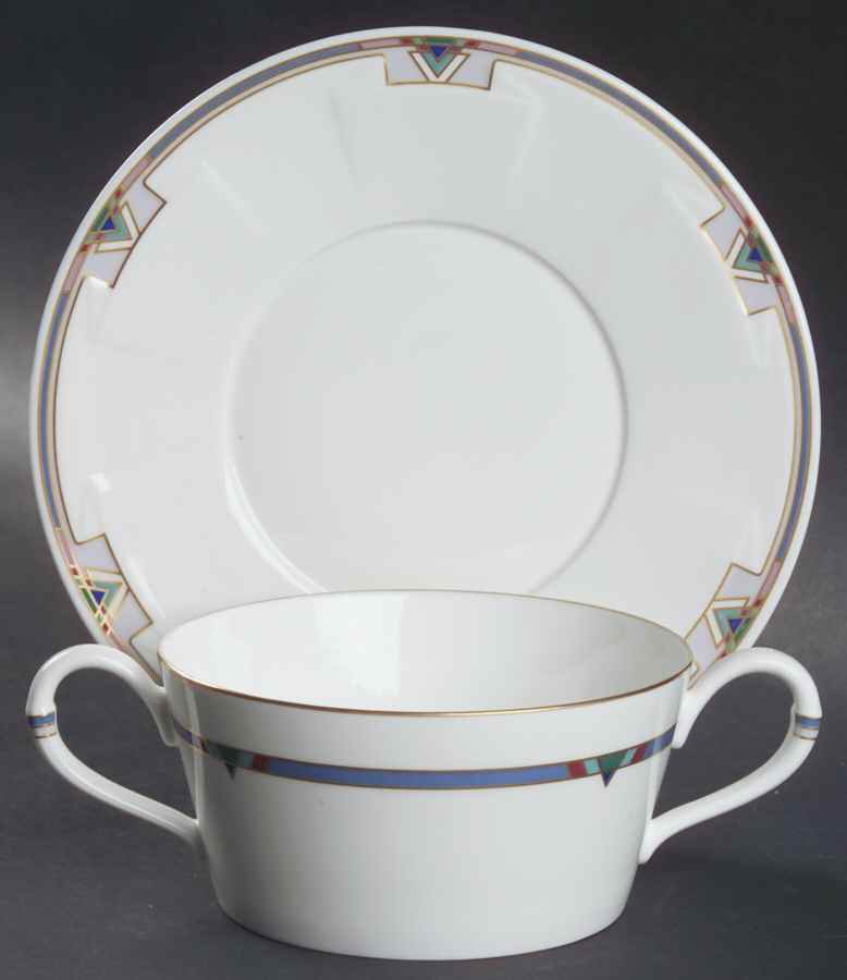 Park Avenue Flat Cream Soup Bowl & Saucer Set by Villeroy & Boch-1