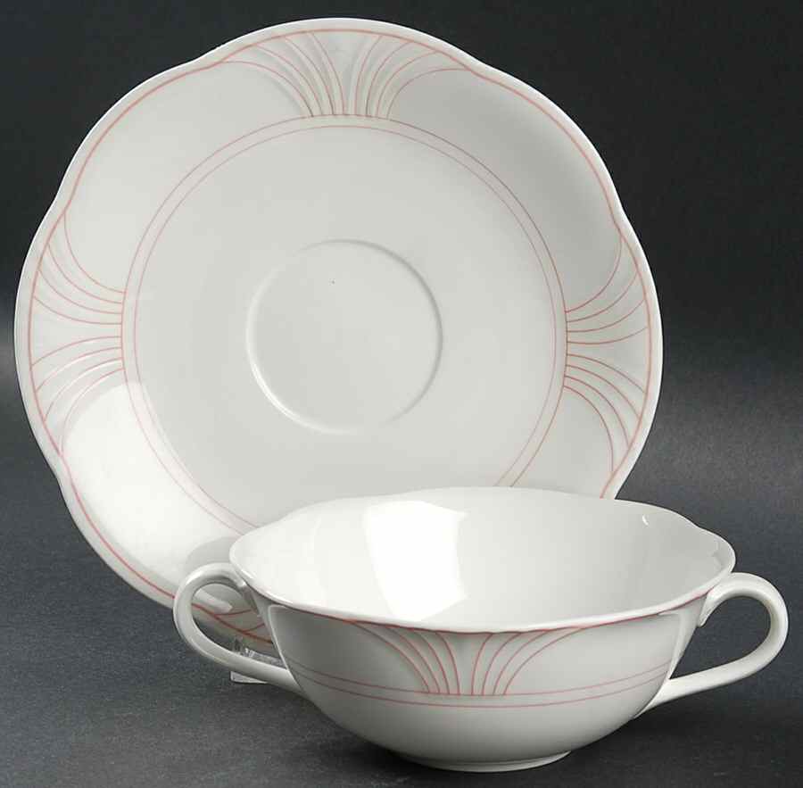 Palatino (Scalloped Edge) Flat Cream Soup Bowl & Saucer Set by Villeroy & Boch-1