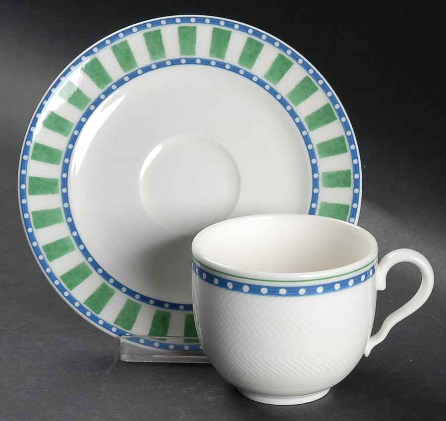 Party Look Flat Cup & Saucer Set by Villeroy & Boch-1
