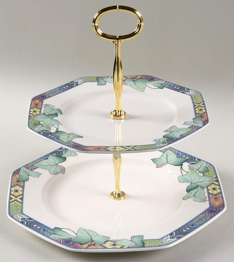 Pasadena 6 5/8"-10"  2 Tiered Serving Tray (Dp, Sp) HC by Villeroy & Boch-1