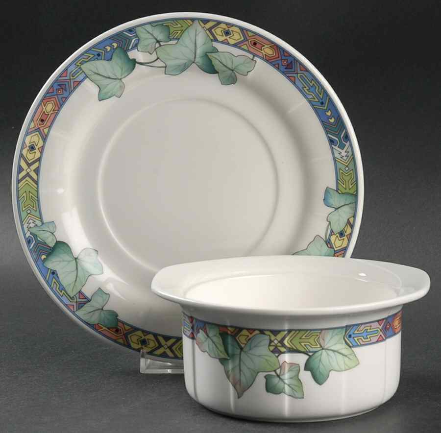 Pasadena Flat Cream Soup Bowl & Saucer Set by Villeroy & Boch-1