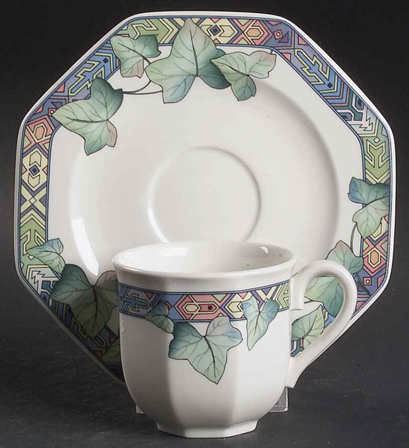 Pasadena Flat Demitasse Cup & Saucer Set by Villeroy & Boch-1