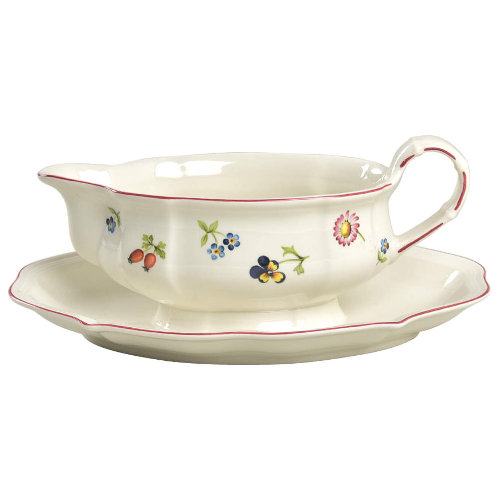 Petite Fleur Gravy Boat with Attached Underplate by Villeroy & Boch-1