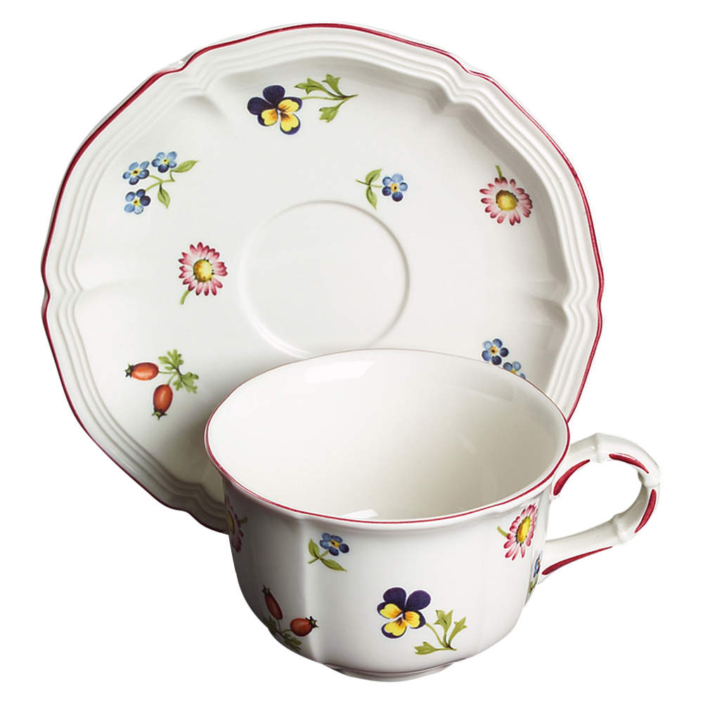 Petite Fleur Flat Cup & Saucer Set by Villeroy & Boch-1