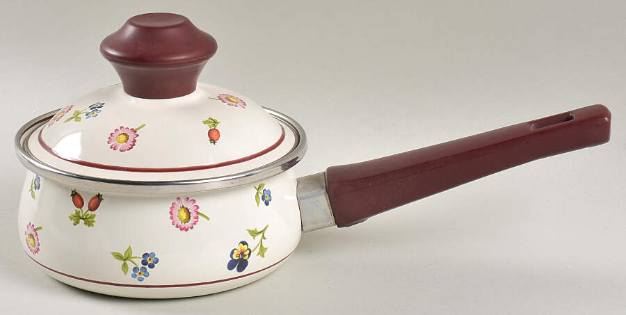 Petite Fleur 1 Pint Metal Covered Saucepan by Villeroy & Boch-1
