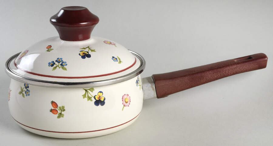 Petite Fleur .75 Quart Metal Covered Saucepan by Villeroy & Boch-1